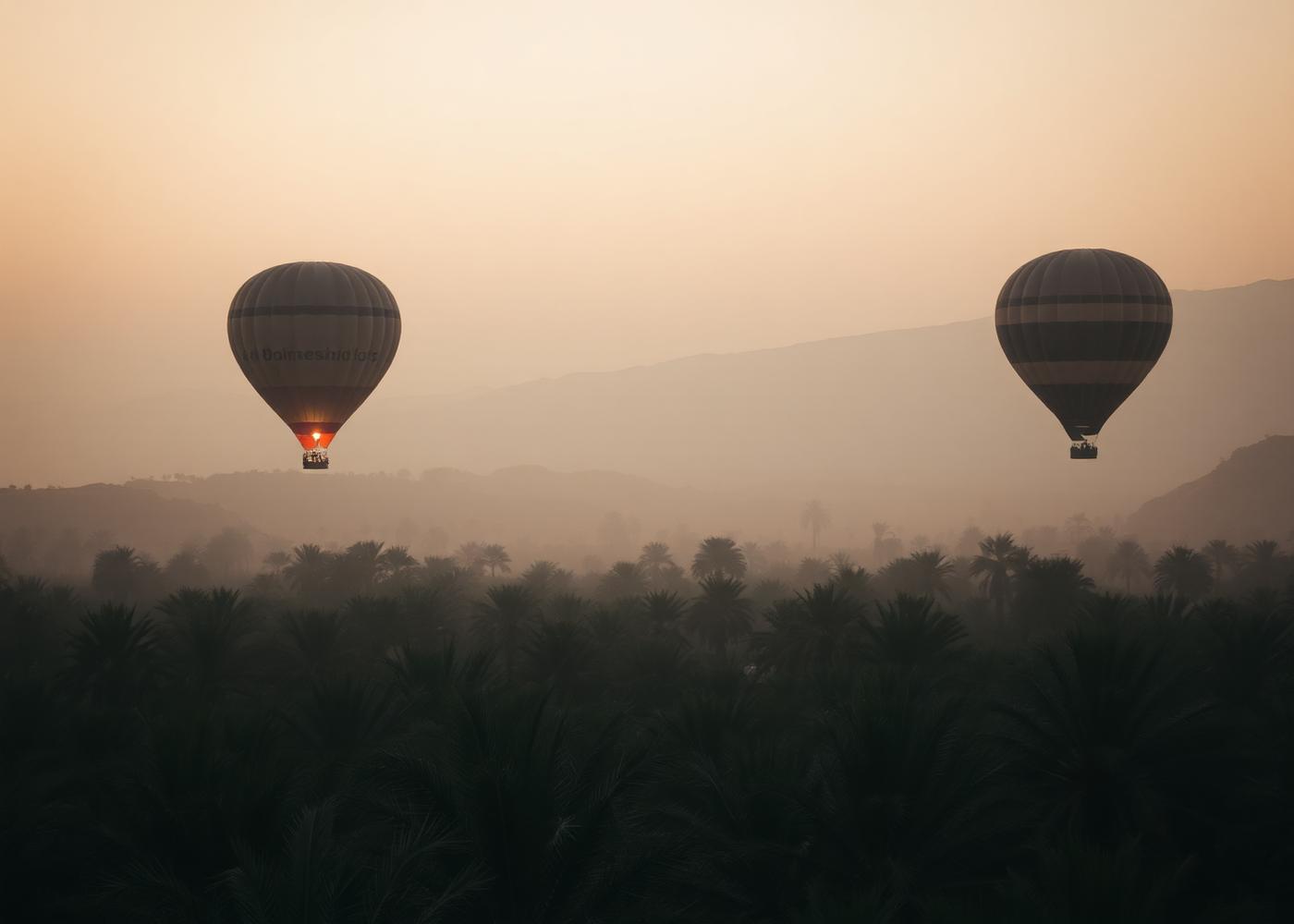 Dawn over the palm groves